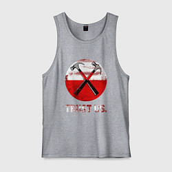 Майка мужская хлопок Pink Floyd: Trust us, цвет: меланж