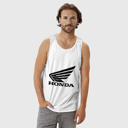 Майка мужская хлопок Honda Motor, цвет: белый — фото 2