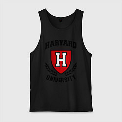 Майка мужская хлопок Harvard University, цвет: черный
