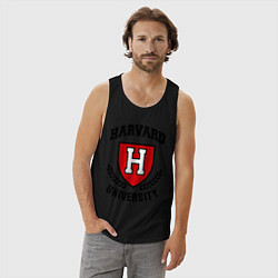 Майка мужская хлопок Harvard University, цвет: черный — фото 2