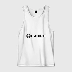 Майка мужская хлопок Volkswagen Golf, цвет: белый