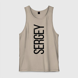 Майка мужская хлопок Сергей, цвет: миндальный