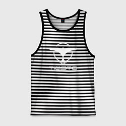 Майка мужская хлопок Tiesto, цвет: черная тельняшка