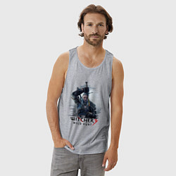 Майка мужская хлопок The Witcher 3, цвет: меланж — фото 2