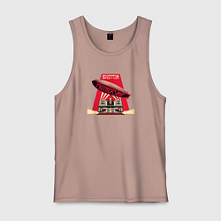 Майка мужская хлопок LZ: Mothership, цвет: пыльно-розовый