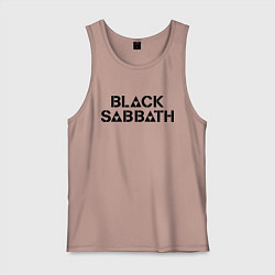 Майка мужская хлопок Black Sabbath, цвет: пыльно-розовый