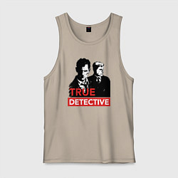 Майка мужская хлопок True Detective, цвет: миндальный