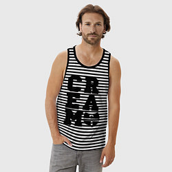 Майка мужская хлопок Wu tang clan, цвет: черная тельняшка — фото 2