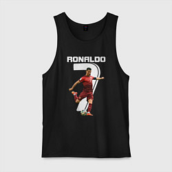 Майка мужская хлопок Ronaldo 07, цвет: черный