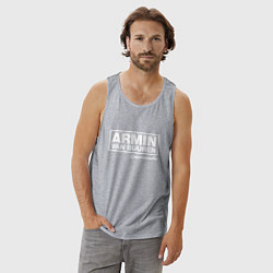 Майка мужская хлопок Armin van Buuren, цвет: меланж — фото 2
