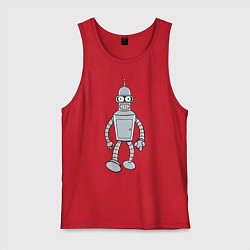 Майка мужская хлопок Iron Bender, цвет: красный