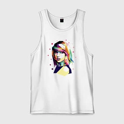 Майка мужская хлопок Taylor Swift Art, цвет: белый