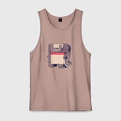 Майка мужская хлопок Вымершие виды, цвет: пыльно-розовый