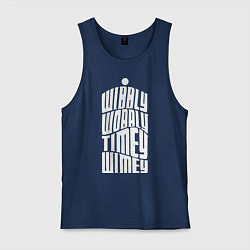 Майка мужская хлопок Talk Whovian To Me, цвет: тёмно-синий