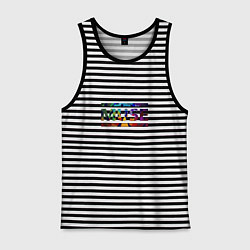 Майка мужская хлопок Muse Colour, цвет: черная тельняшка
