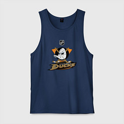 Майка мужская хлопок NHL: Anaheim Ducks, цвет: тёмно-синий