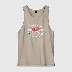 Майка мужская хлопок Detroit Red Wings: Est.1926, цвет: миндальный