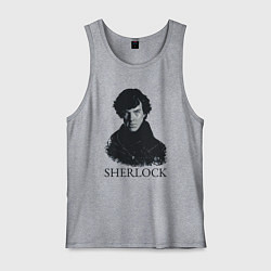 Майка мужская хлопок Sherlock Art, цвет: меланж