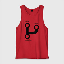 Майка мужская хлопок Раз, два и в продакшн, цвет: красный