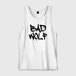 Майка мужская хлопок Bad Wolf, цвет: белый