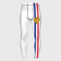 Тайтсы мужские Франция: лента с гербом, цвет: 3D-принт