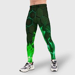 Тайтсы мужские Fire, цвет: 3D-принт — фото 2