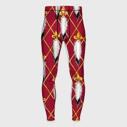 Тайтсы мужские Tassels red gold, цвет: 3D-принт