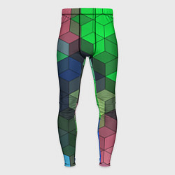 Тайтсы мужские Разноцветный геометрический уз, цвет: 3D-принт