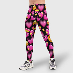 Тайтсы мужские Эмодзи сердечки, цвет: 3D-принт — фото 2