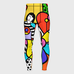 Тайтсы мужские Romero Britto - valentines day, цвет: 3D-принт