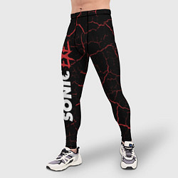 Тайтсы мужские SONIC EXE - Абстракция По вертикали, цвет: 3D-принт — фото 2