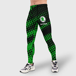 Тайтсы мужские Skoda текстура, цвет: 3D-принт — фото 2