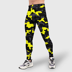 Тайтсы мужские Black Camo, цвет: 3D-принт — фото 2