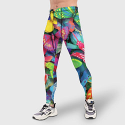 Тайтсы мужские Стая бабочек Pattern, цвет: 3D-принт — фото 2