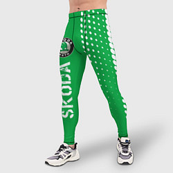 Тайтсы мужские ШКОДА Skoda Абстракция, цвет: 3D-принт — фото 2