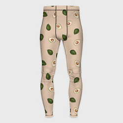 Мужские тайтсы Авокадо на бежевом паттерн