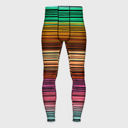 Тайтсы мужские Multicolored thin stripes Разноцветные полосы, цвет: 3D-принт