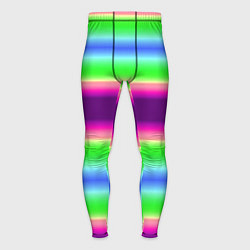 Тайтсы мужские Яркие разноцветные размытые полосы, цвет: 3D-принт