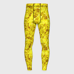 Тайтсы мужские Жёлтый лёд - текстура, цвет: 3D-принт