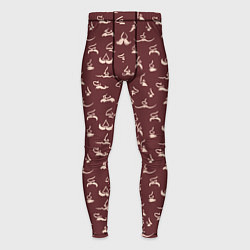 Тайтсы мужские Усы и носы в шоколаде, цвет: 3D-принт