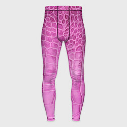 Тайтсы мужские Кожа - текстура - pink, цвет: 3D-принт