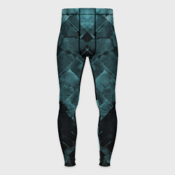 Мужские тайтсы Голубые и чёрные полоски