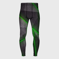 Мужские тайтсы Stripes Abstract green