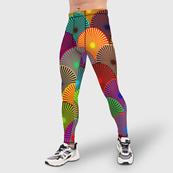 Тайтсы мужские Multicolored circles, цвет: 3D-принт — фото 2