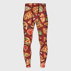 Тайтсы мужские Кусочки пиццы ассорти - акварельный паттерн, цвет: 3D-принт