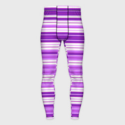Тайтсы мужские Фиолетовые полосы, цвет: 3D-принт