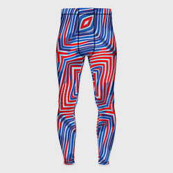 Тайтсы мужские Красно-синие абстрактные полосы, цвет: 3D-принт