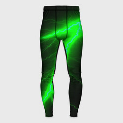 Мужские тайтсы Зеленый разряд молнии