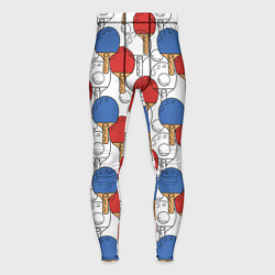 Тайтсы мужские Настольный теннис - ракетки, цвет: 3D-принт