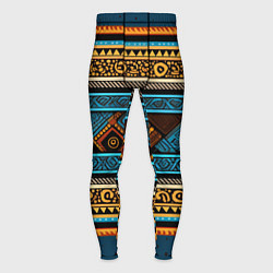 Мужские тайтсы Этнический рисунок в горизонтальную полоску